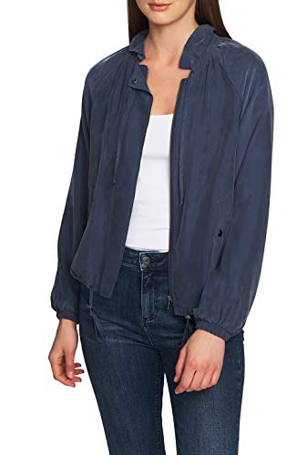 Drawstring-Trimmed Soft Bomber Jacket