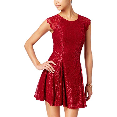 City Studios Juniors Lace Fit Flare Dress