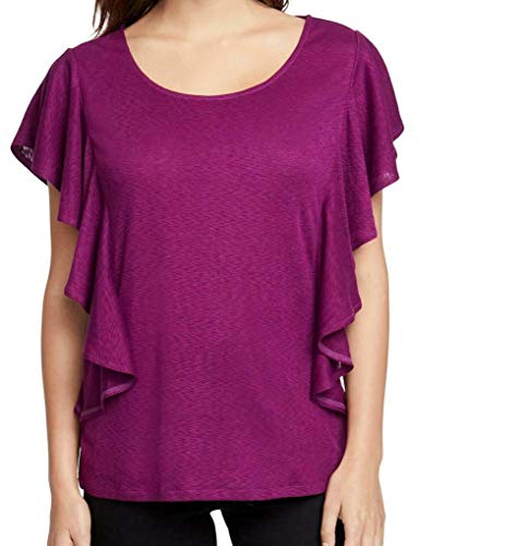 Rachel Rachel Roy Womens T-Shirt  Cascade Ruffle 7236-0018-P