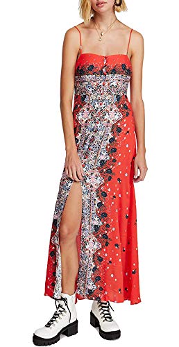 Free People Morning Song Printed Maxi Red MD (Women's 8-10)