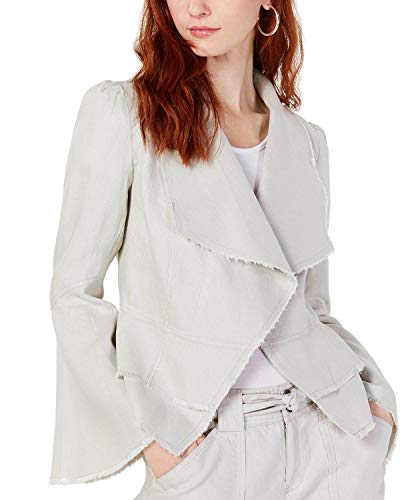 International Concepts INC INC Linen Ruffle-Hem Jacket (Toad, S)