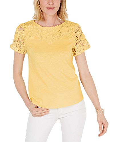 Petite Cotton Embroidered T-Shirt