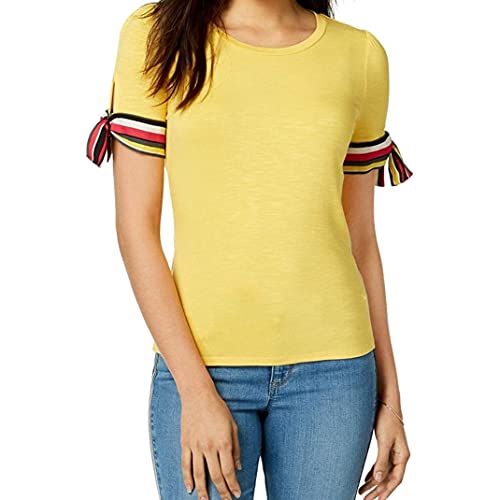 Striped Tie-Sleeve Top