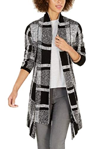 Petite Plaid Boucle Cardigan