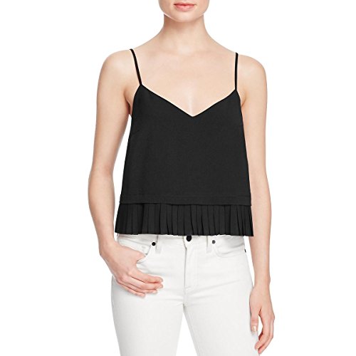 French Connection Womens Polly Pleated V-Neck Blouse