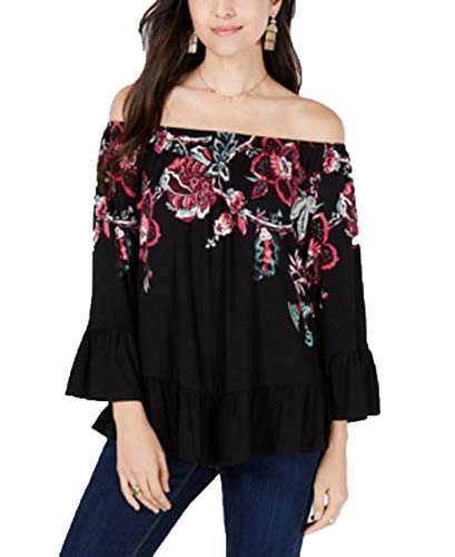 Petite Printed Off-The-Shoulder Top