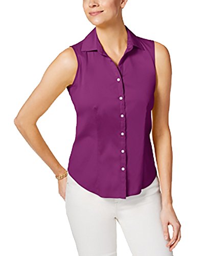 Charter Club Sleeveless Shirt Royal Fuchsia  18
