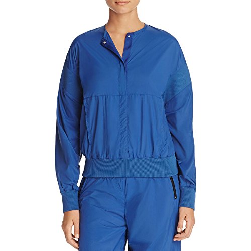 DKNY Womens Ribbed Trim Long Sleeves Anorak Jacket