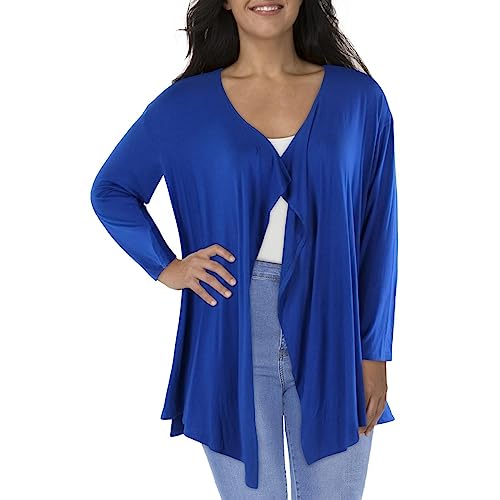 Plus Womens Knit Split Hem Cardigan Sweater