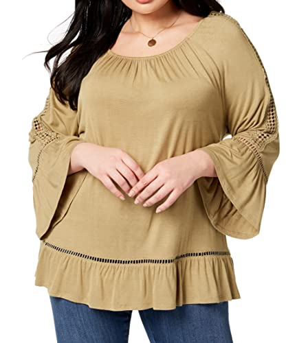 Plus Size Bell-Sleeve Top