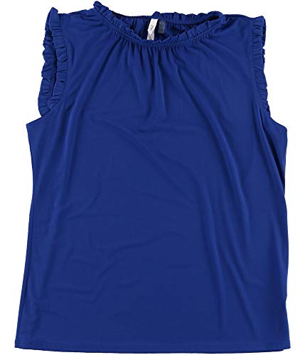 NY Collection Womens Flutter Knit Pullover Blouse