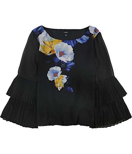 Printed Tiered-Sleeve Bubble Top