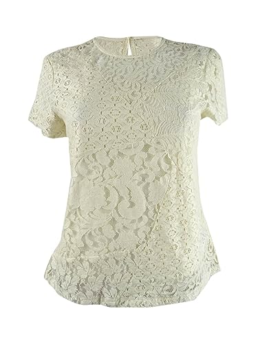 Lauren Ralph Lauren Patchwork Lace Short-Sleeve Blouse