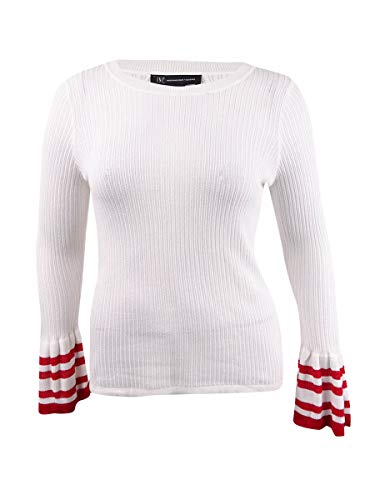 I.N.C. Striped Bell-Sleeve Sweater