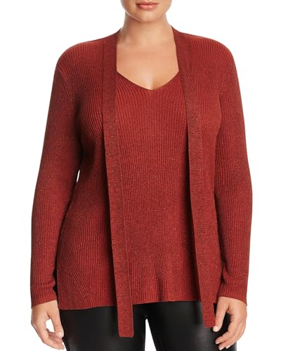 Love Scarlett Plus Metallic Tie-Neck Sweater