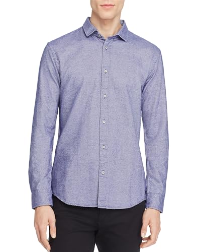 Textured Cotton Slim Fit Button-Down Shirt