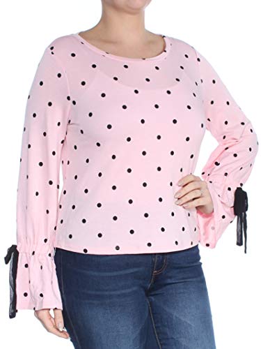 Bell-Sleeve Polka-Dot Top