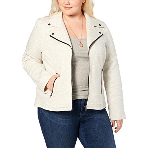 Plus Size French-Terry Moto Jacket
