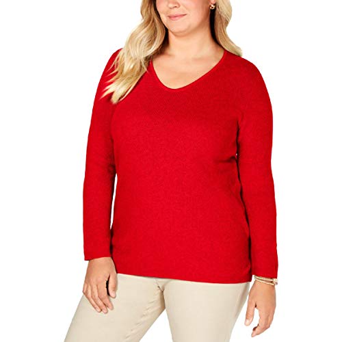 Plus Size Cotton Marled-Knit Tunic Top