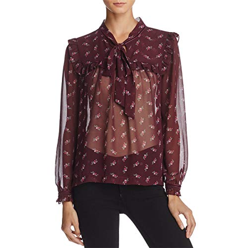 Beltaine Kate Sheer Tie-Neck Blouse