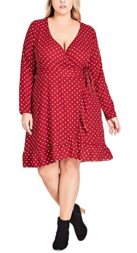 Trendy Plus Size Printed Wrap Dress