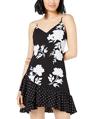 Bar III Mixed Print Ruffled Sheath Dress