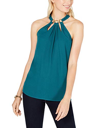 Michael Kors Triple O-Ring Halter Top (Atlantic, S)