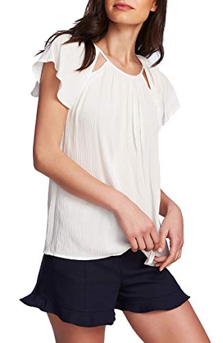 Cutout Flutter-Sleeve Top