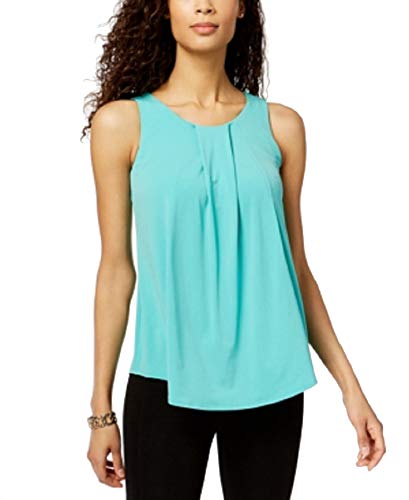 Pleated Crew-Neck Shell