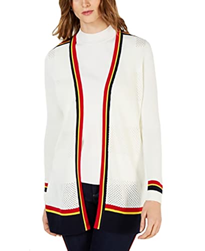 Varsity-Stripe Cardigan Sweater