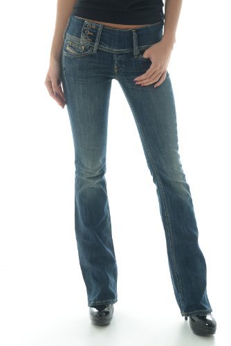 Diesel Blue Womens Cherock Slim Boot Cut Jeans