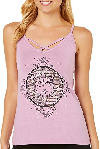 Juniors' Sun Metallic Graphic Tank Top
