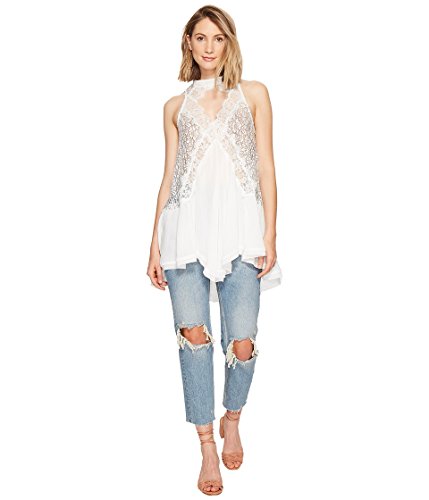 Free People Women's Tell Tale Heart Sleeveless Top Ivory Small