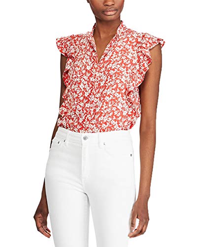 Lauren Ralph Lauren Women's Sleeveless Floral Crepe Top