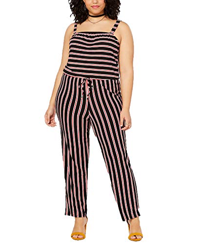 Trendy Plus Size Striped Jumpsuit
