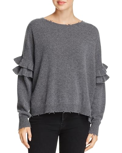 Current/Elliott The Ruffle Distressed Wool Sweater