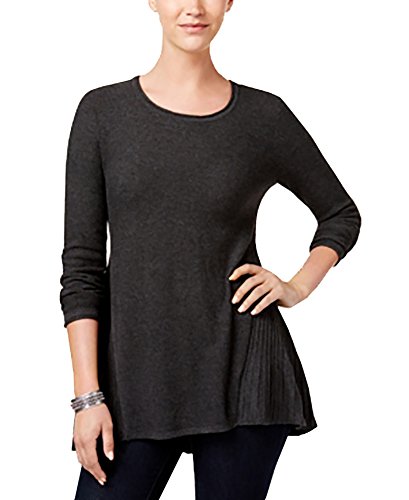 Peplum-Back Tunic Sweater