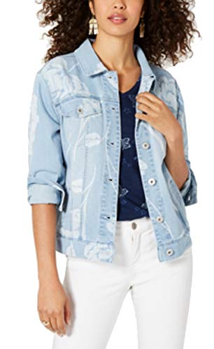 Floral-Print Denim Jacket