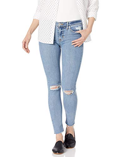 Ripped Raw-Hem Skinny Jeans