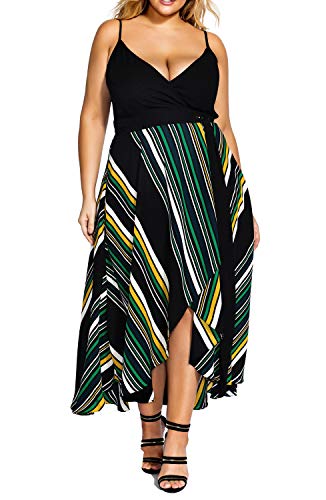 Trendy Plus Size Printed High-Low Dress