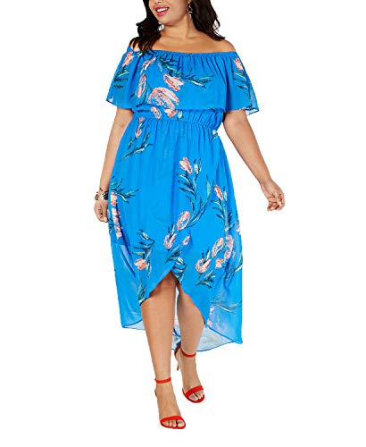 Plus Size Off-The-Shoulder Midi Dress