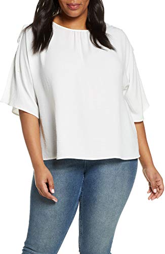 Plus Size Slit-Sleeve Top
