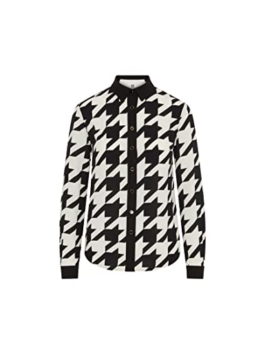 Anne Klein Womens Houndstooth Button-up Shirt