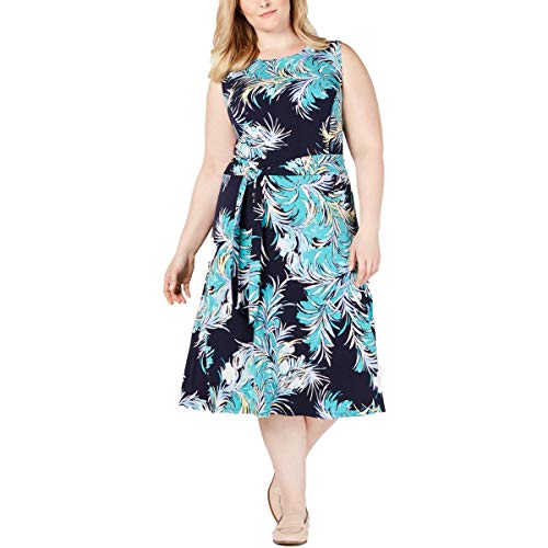 Charter Club Womens Plus Floral MIDI Shift Dress