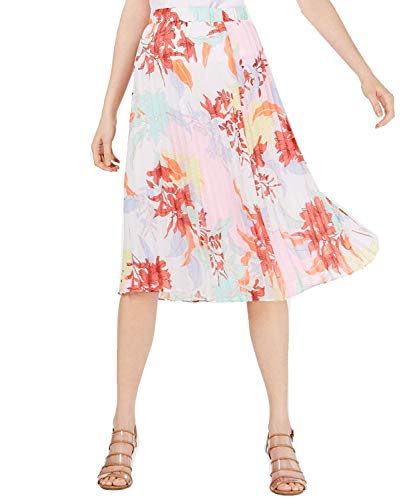 Floral-Print Pleated Skirt
