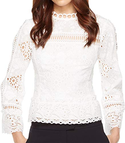 Nanette Lepore - Eyes Have It Top (White) Womens Clothing