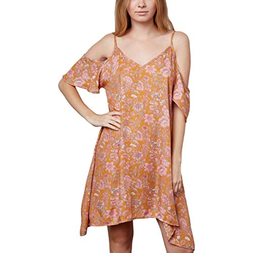 Juniors' Lido Printed Cold-Shoulder Dress