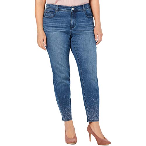 I.N.C. Plus Size Caviar Studded Skinny Jeans