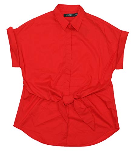 Lauren Ralph Lauren Tie-Front Cotton-Blend Shirt