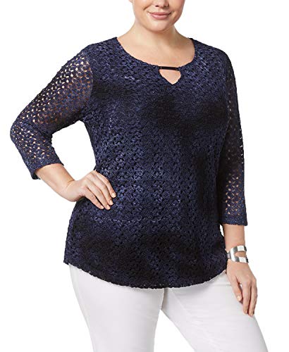 Plus Size Tie-Dye Crochet Tunic